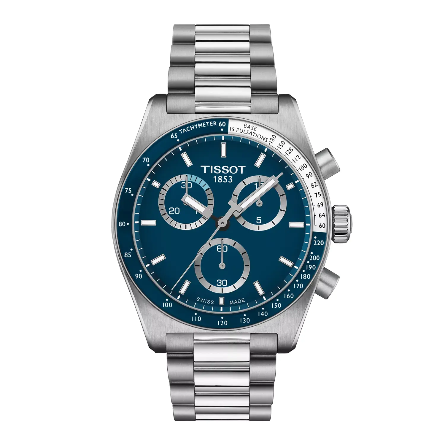 Tissot PR516 Stainless Steel Chronograph - Blue Dial