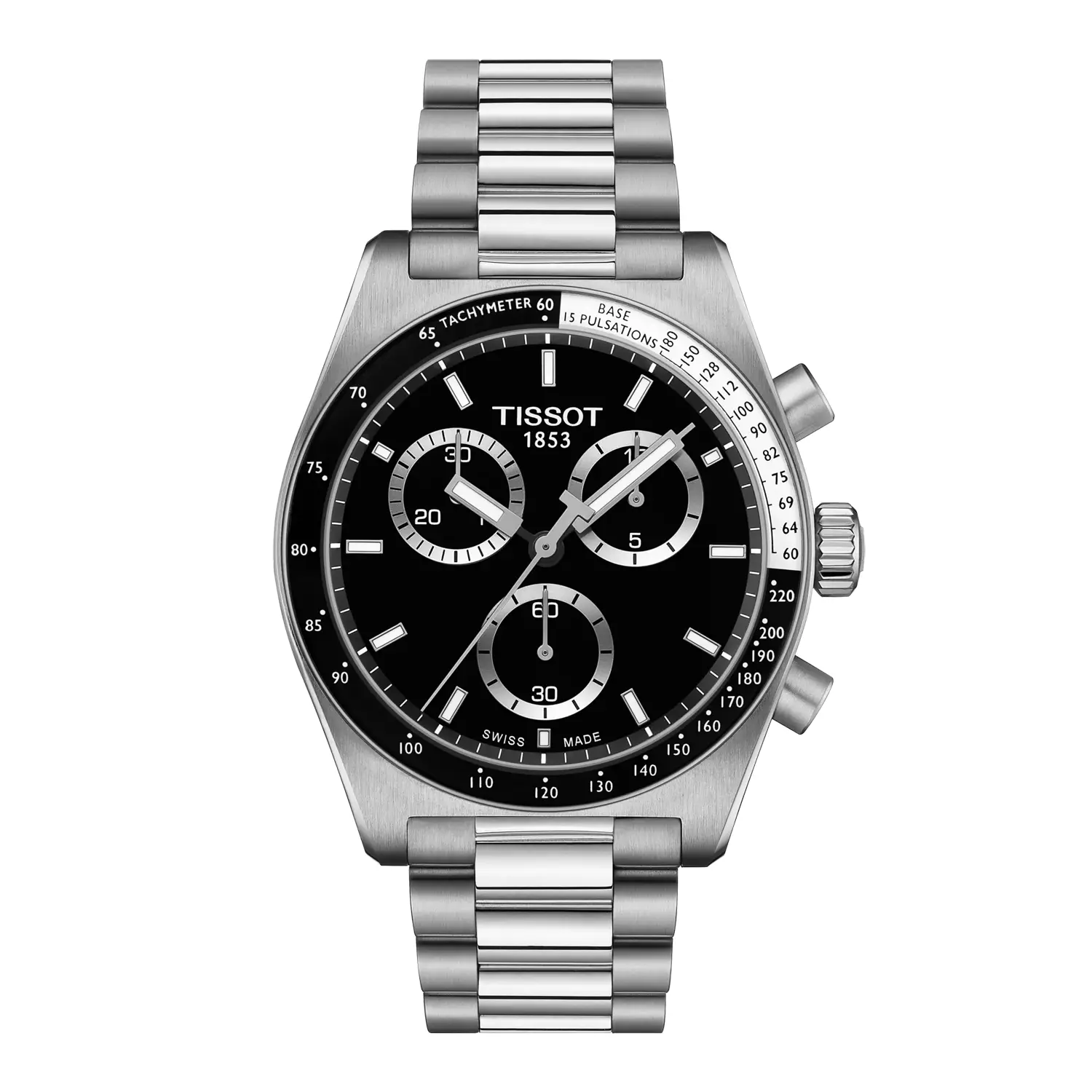 Tissot PR516 Stainless Steel Chronograph - Black Dial