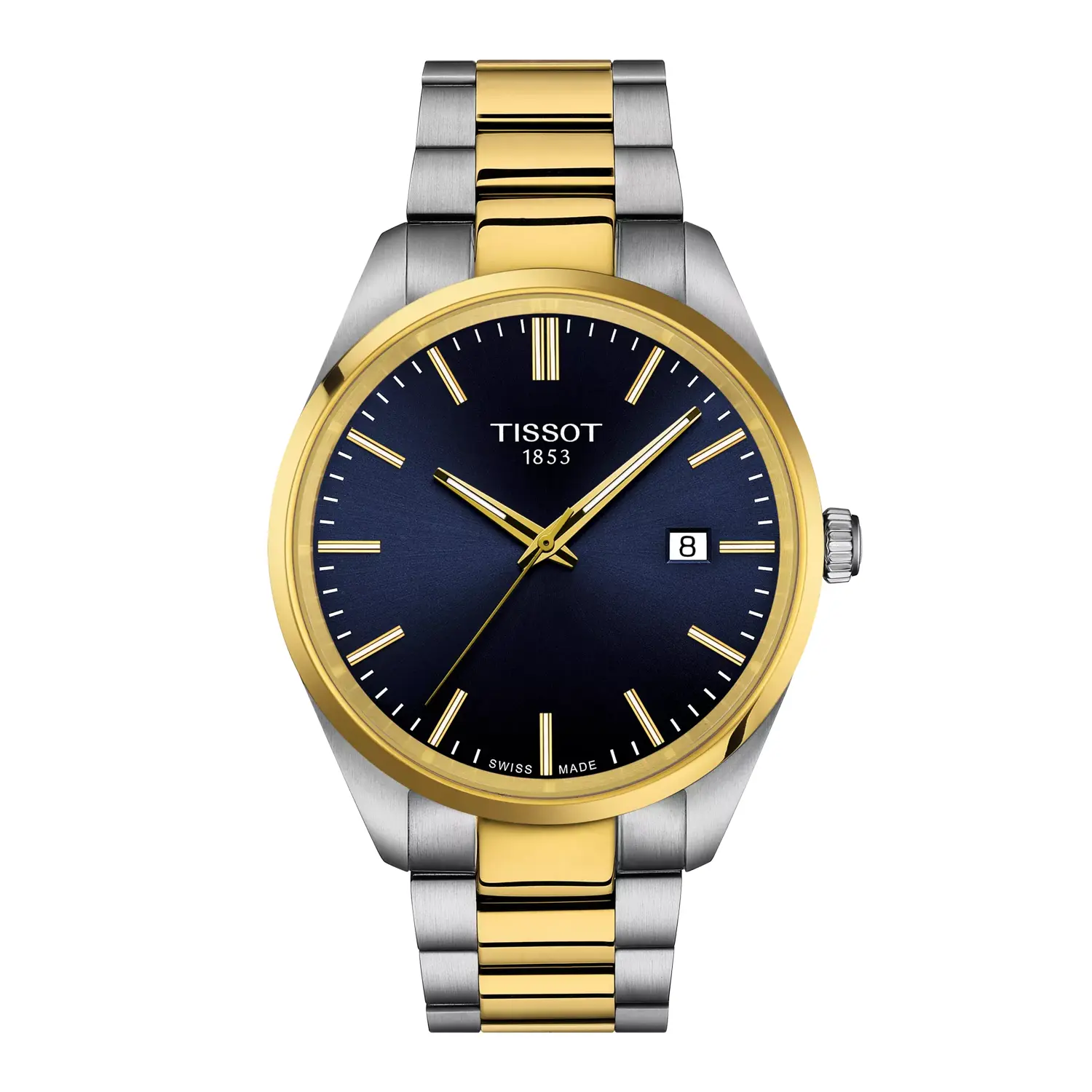 Tissot PR100 Two-Tone Steel Watch - 40mm Blue Dial