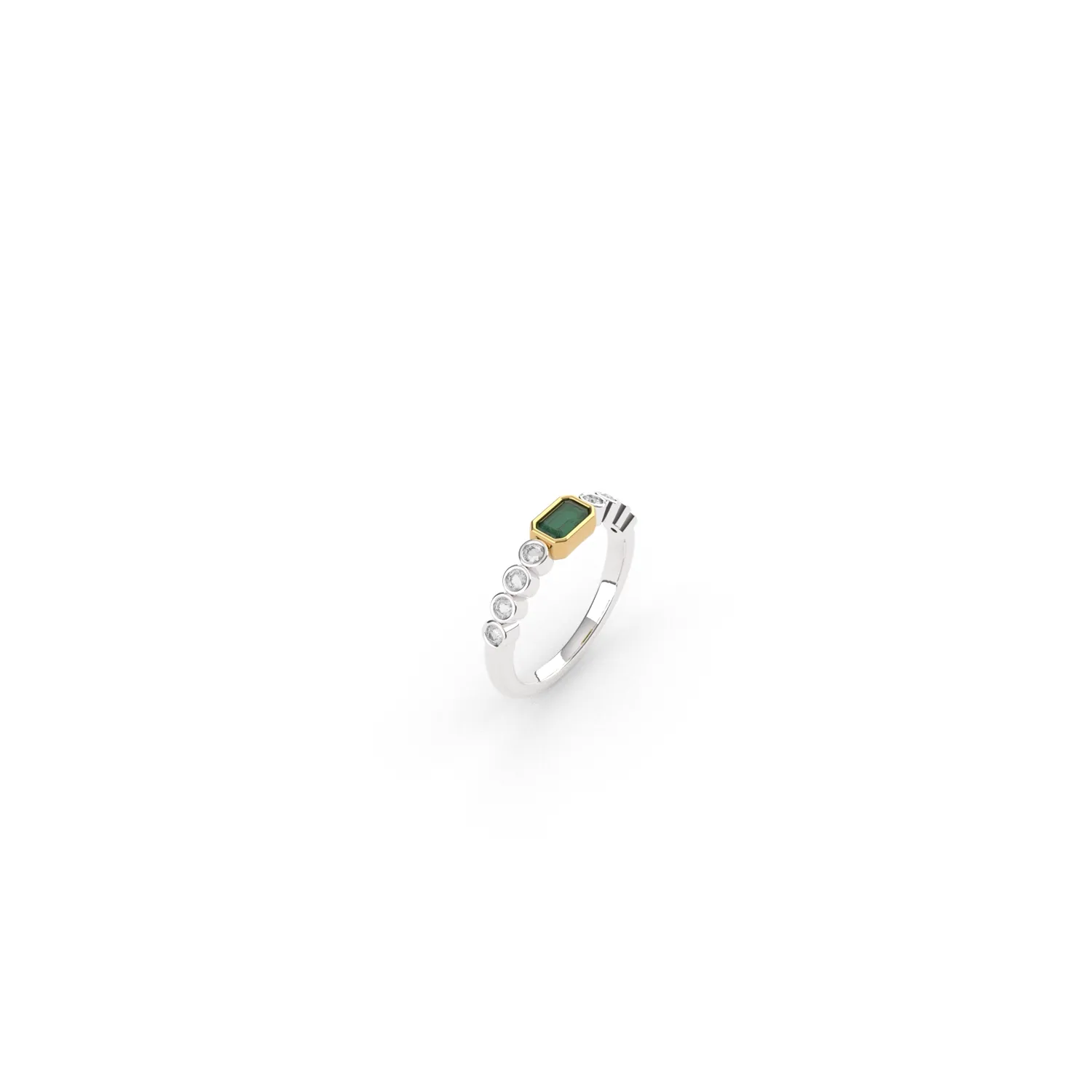 Ti Sento Emerald CZ Ring