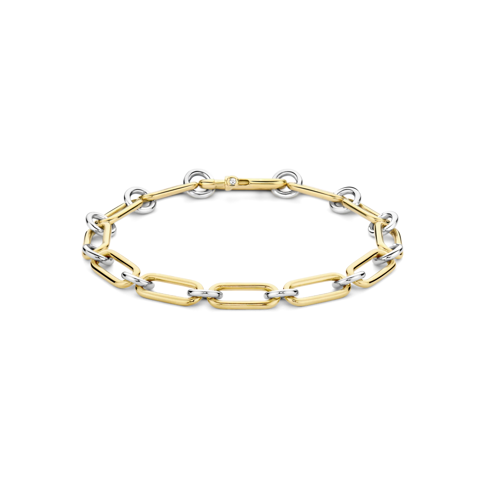 Ti Sento Two-Tone Alternating Link Bracelet