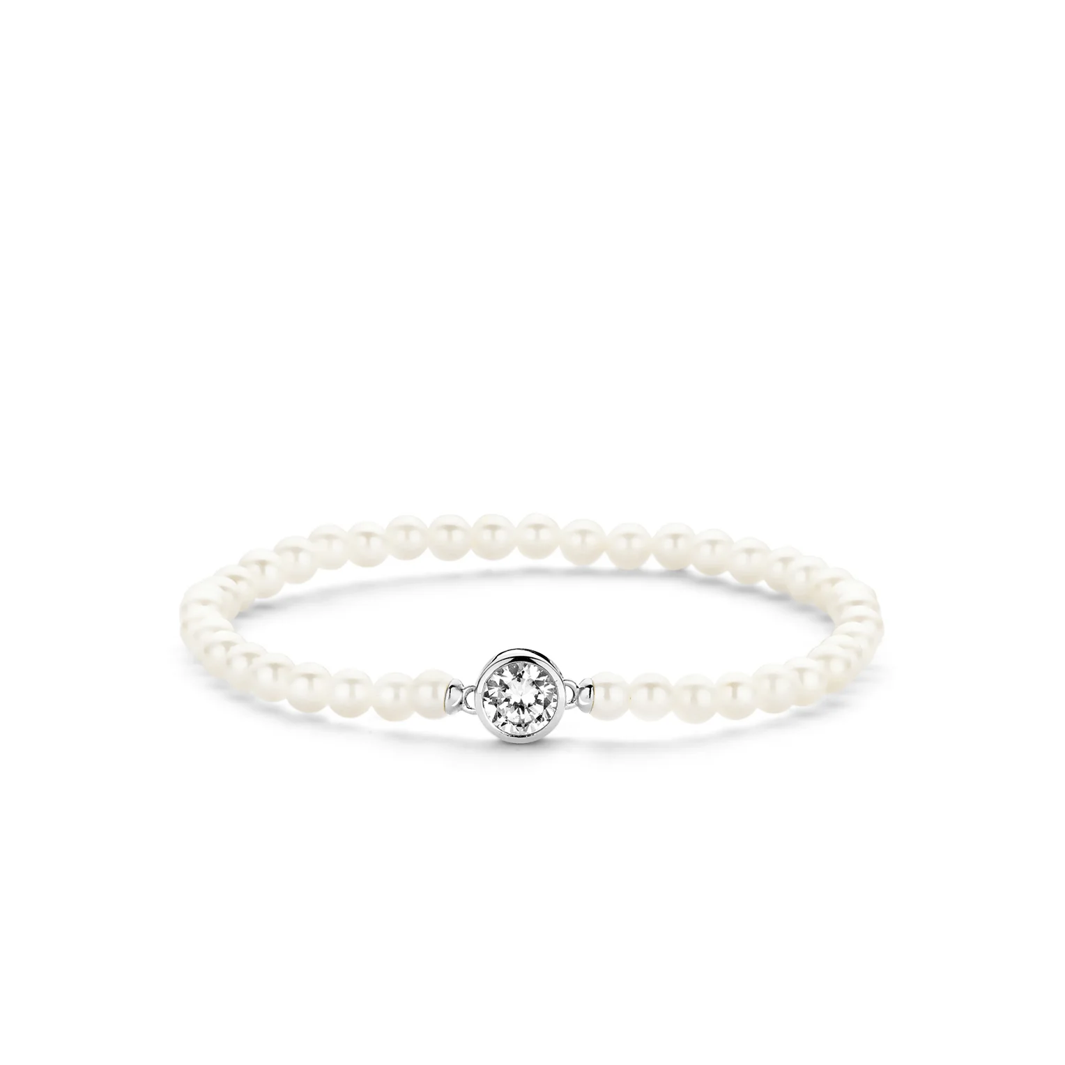 Ti Sento Pearl Bracelet with CZ Bead