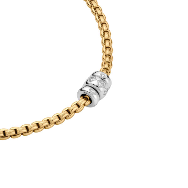 FOPE Eka Gold Necklace with Diamond-Set Rondels