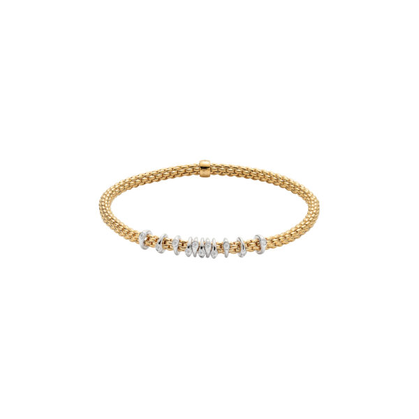 FOPE Prima Flex'It Bracelet - 18ct. Gold & Diamonds