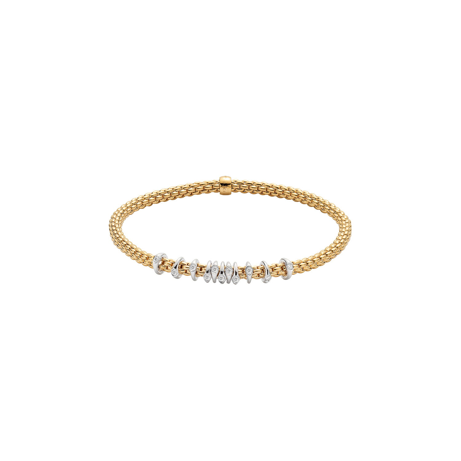 FOPE Prima Flex'It Gold Bracelet with Diamonds