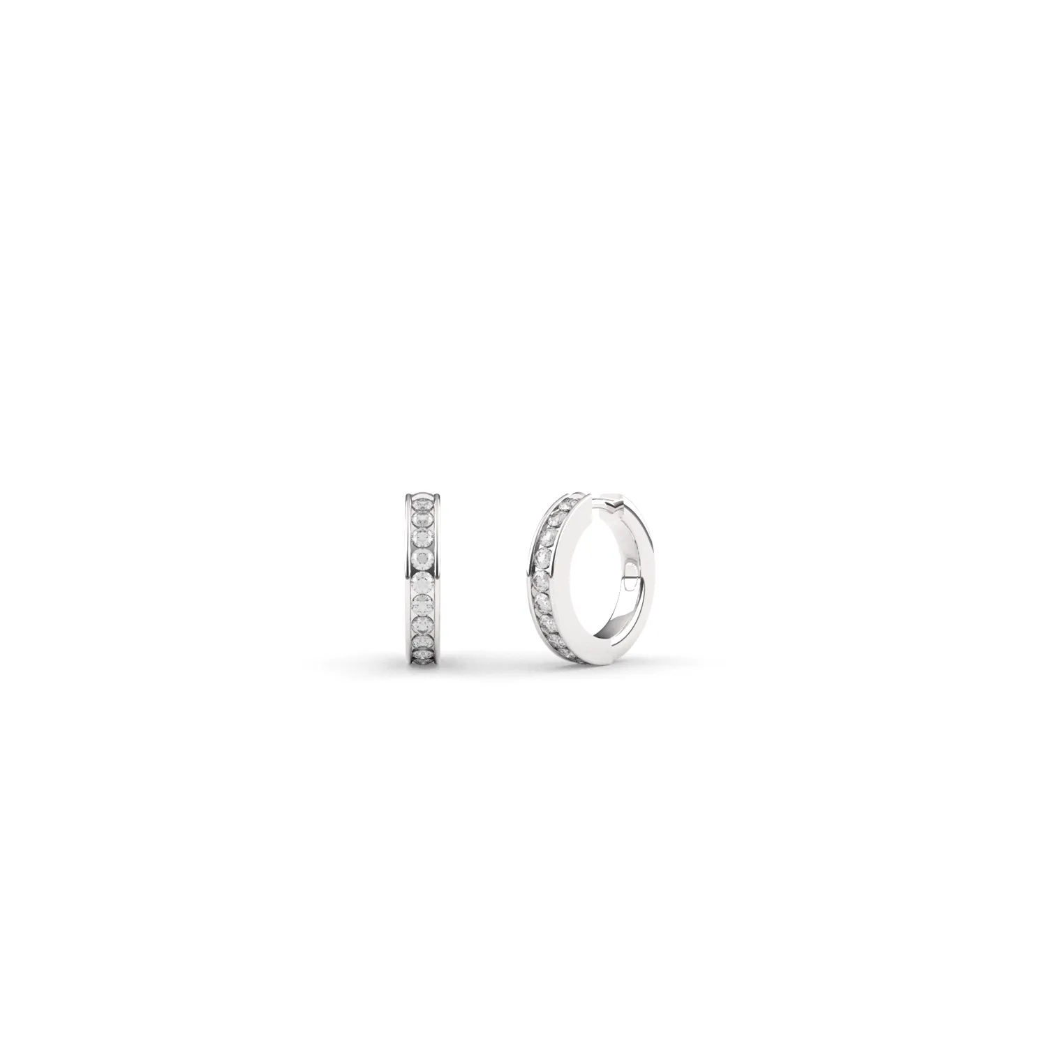 Ti Sento Channel Set CZ Hoop Earrings