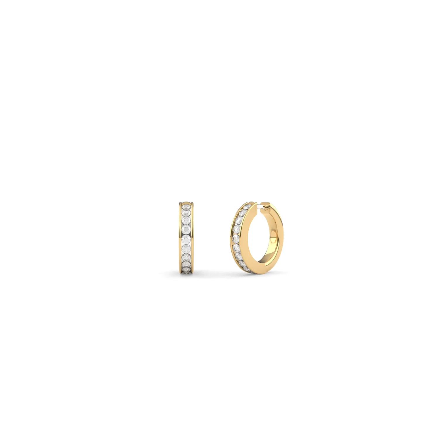 Ti Sento Gold & CZ Hoop Earrings