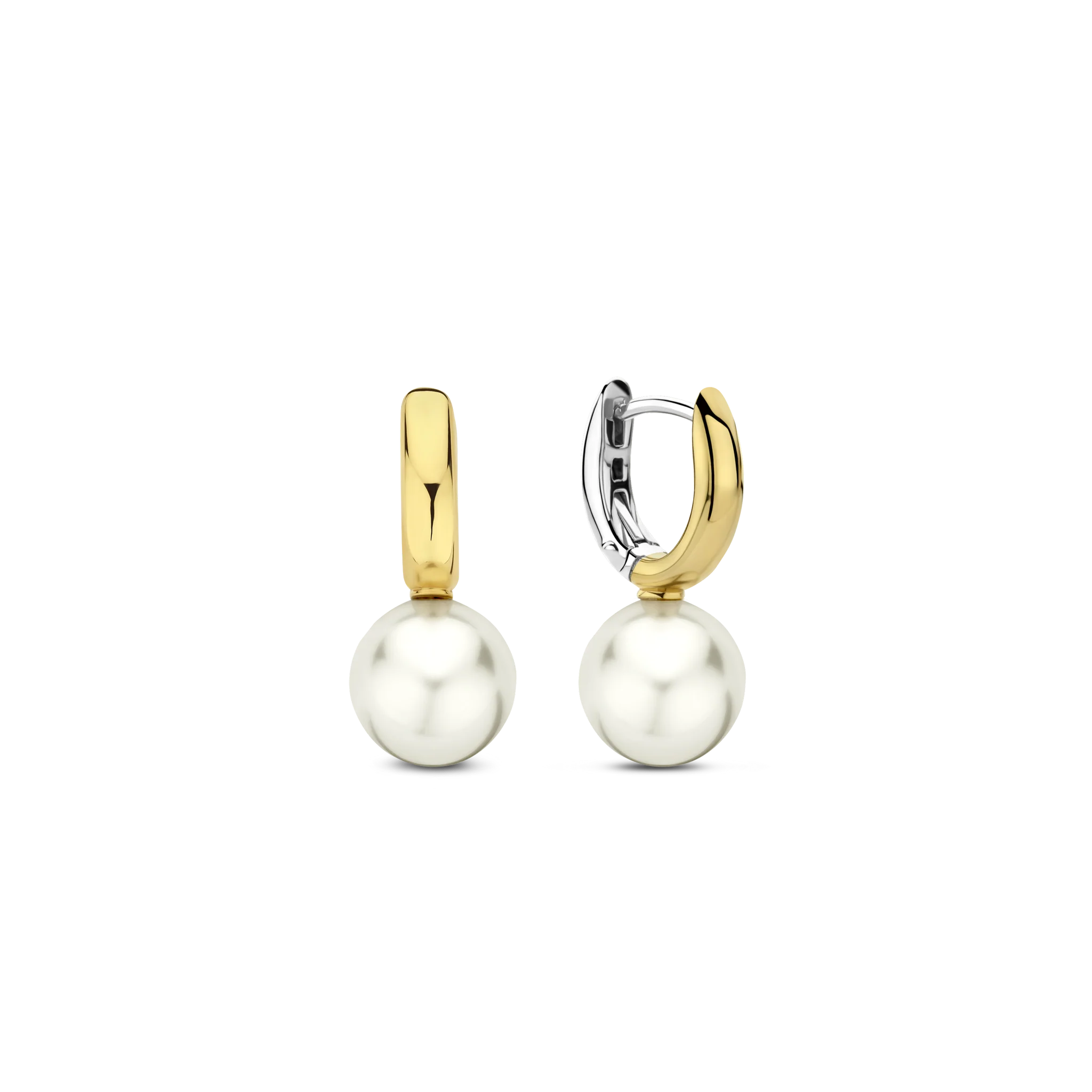 Ti Sento Gold Pearl Drop Earrings