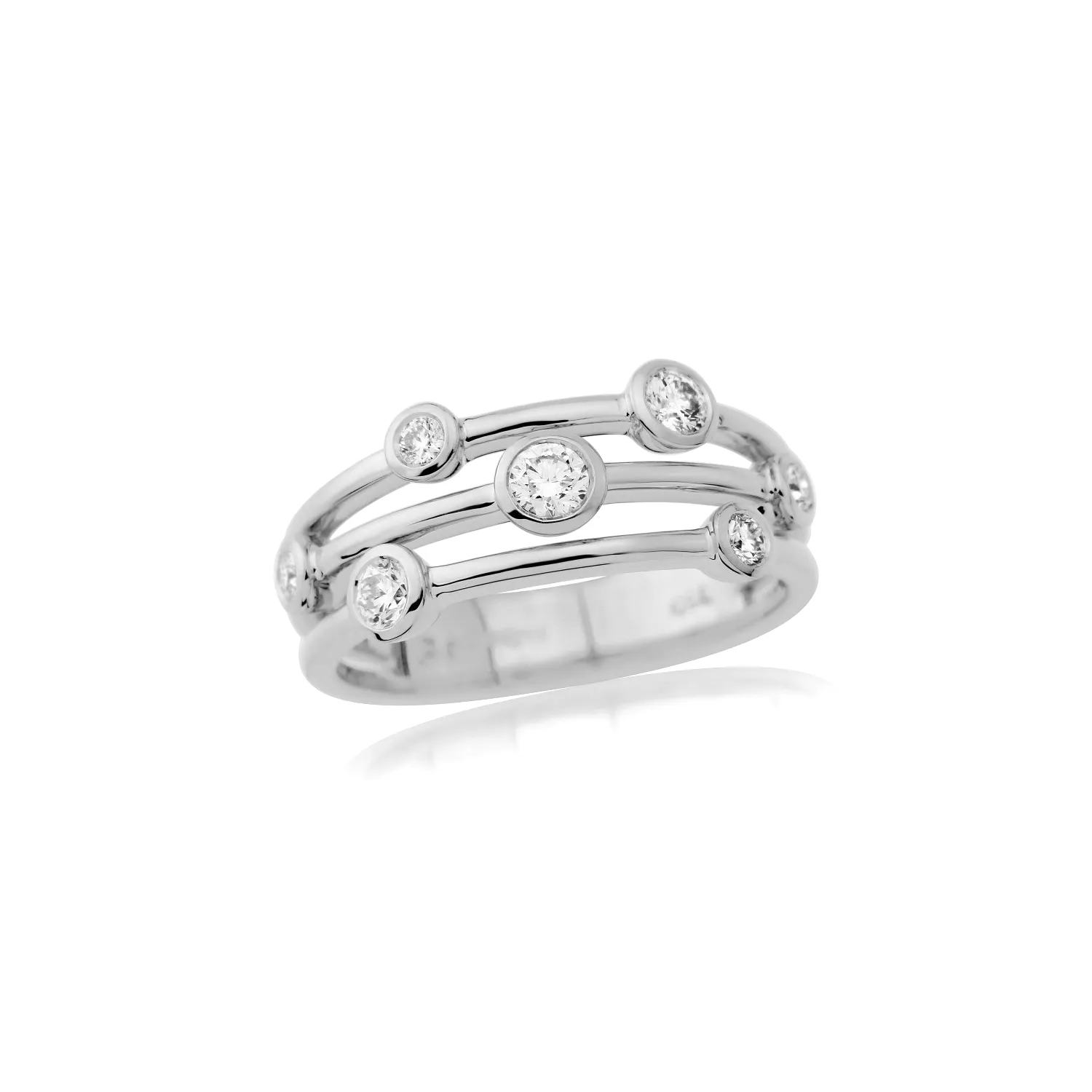 18ct. White Gold & Diamond Cascade Ring