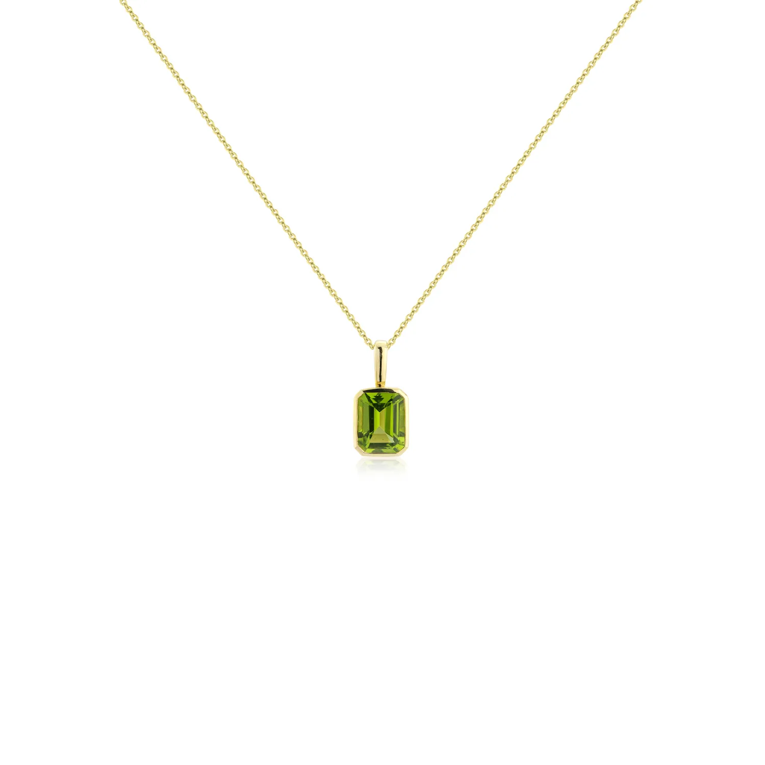 Gold & Peridot Pendant & Chain