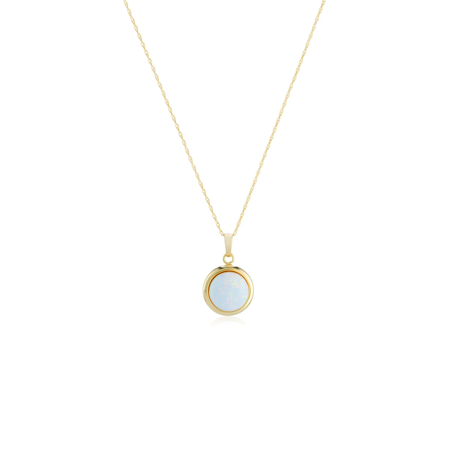 Gold & Opal Pendant & Chain