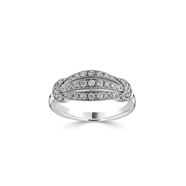 Vintage-Style Diamond & Platinum Dress Ring