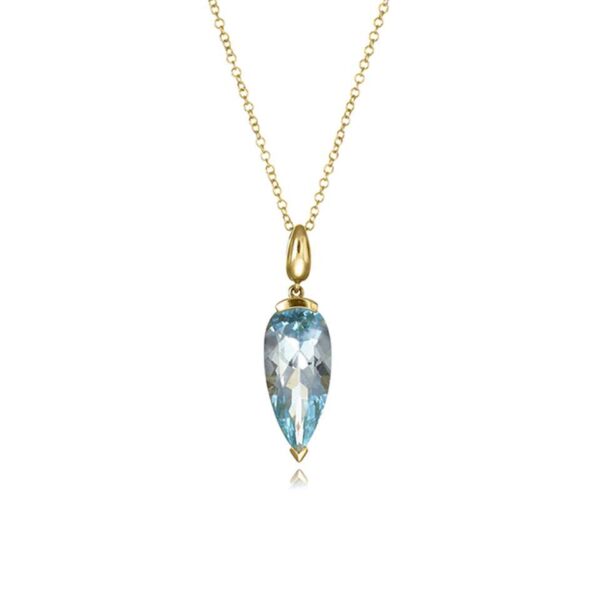 Blue Topaz Pear Drop Pendant