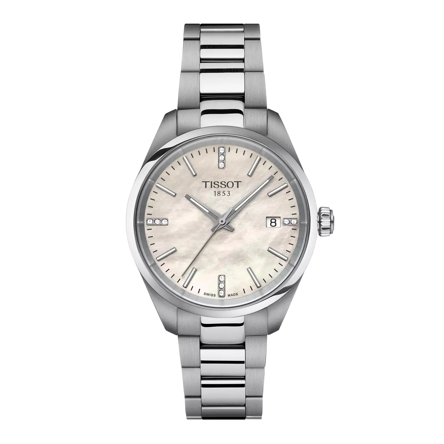 Tissot PR100 Stainless Steel Watch - 34mm MOP Dial