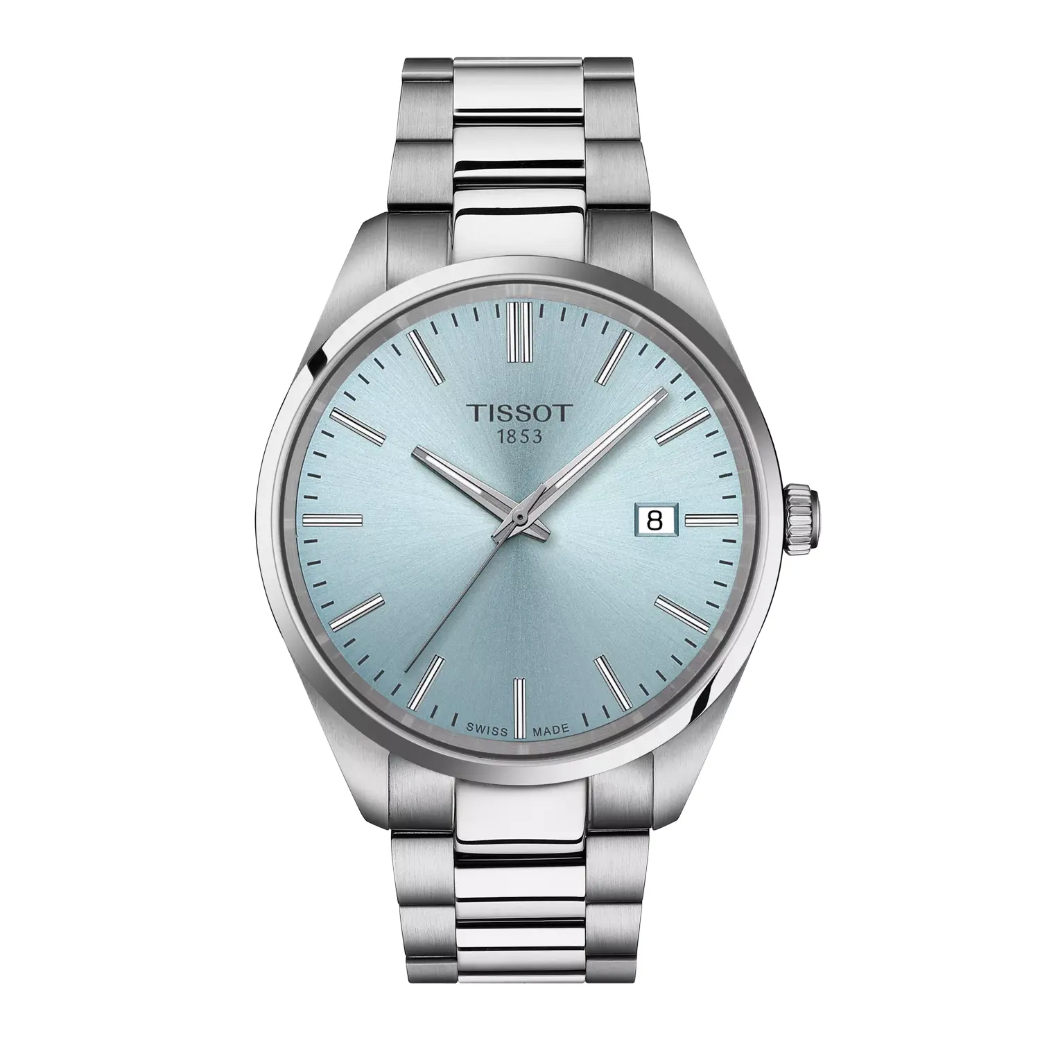 Tissot PR100 Stainless Steel Watch - 40mm Ice Blue Dial