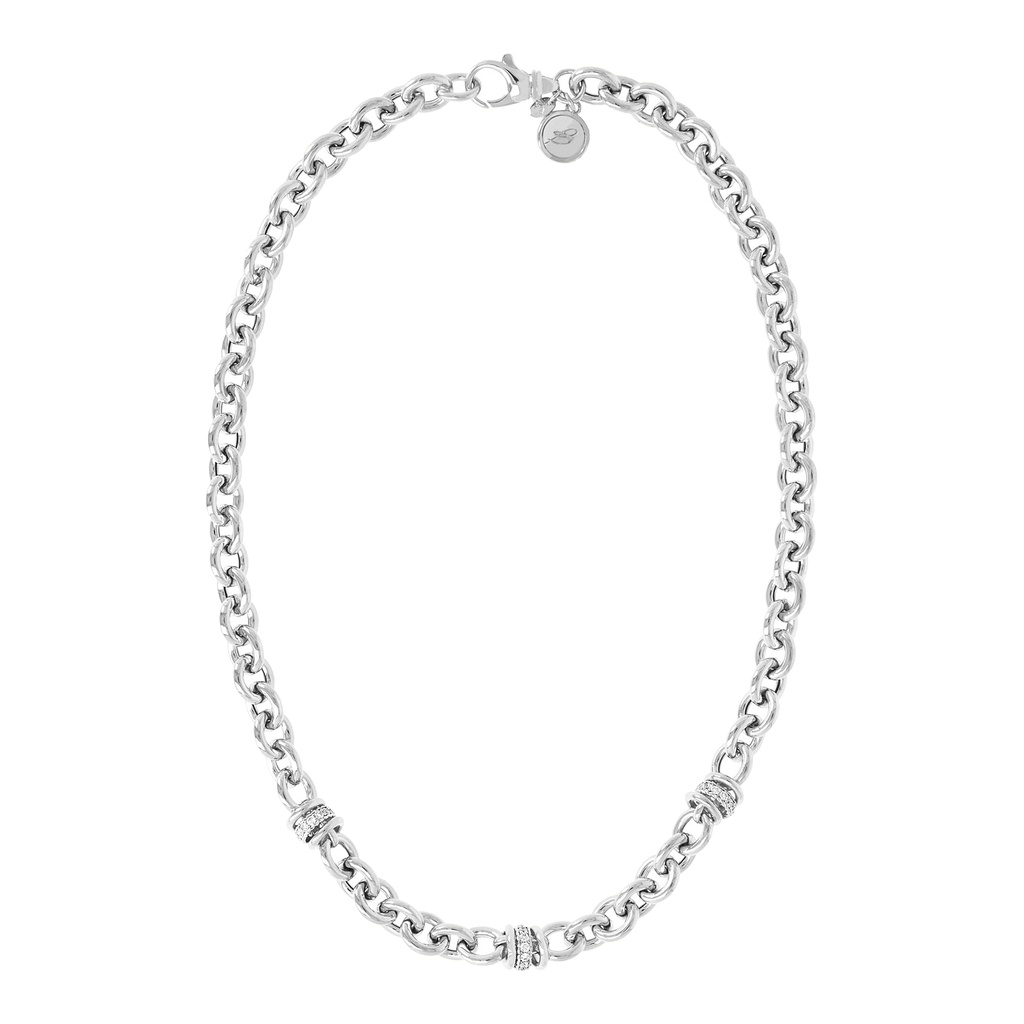 Bronzallure Silver Rolo Necklace